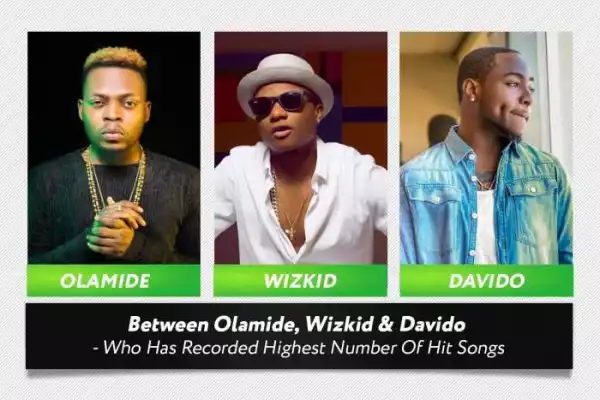 Between Olamide, Wizkid & Davido – Who Has Recorded The Highest Number Of Hit Songs